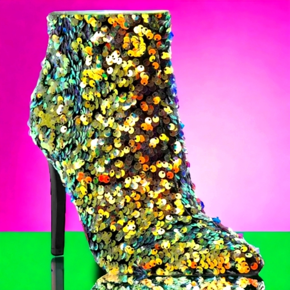 INC SPARKLE BOOTIE